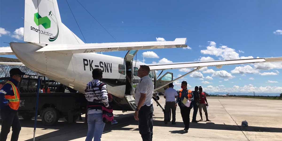 Pelayanan penerbangan perintis di Bandara Udara Mozes Kilangin sisi selatan. Foto: Anti Patabang/Papua60detik